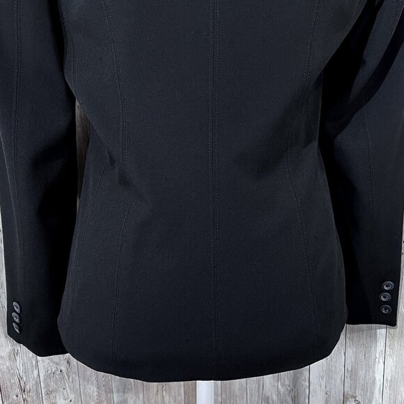 Women's Rafaella Long Sleeve Blazer | Collared | Button | Size 6 | Black | Lined - Picture 12 of 16